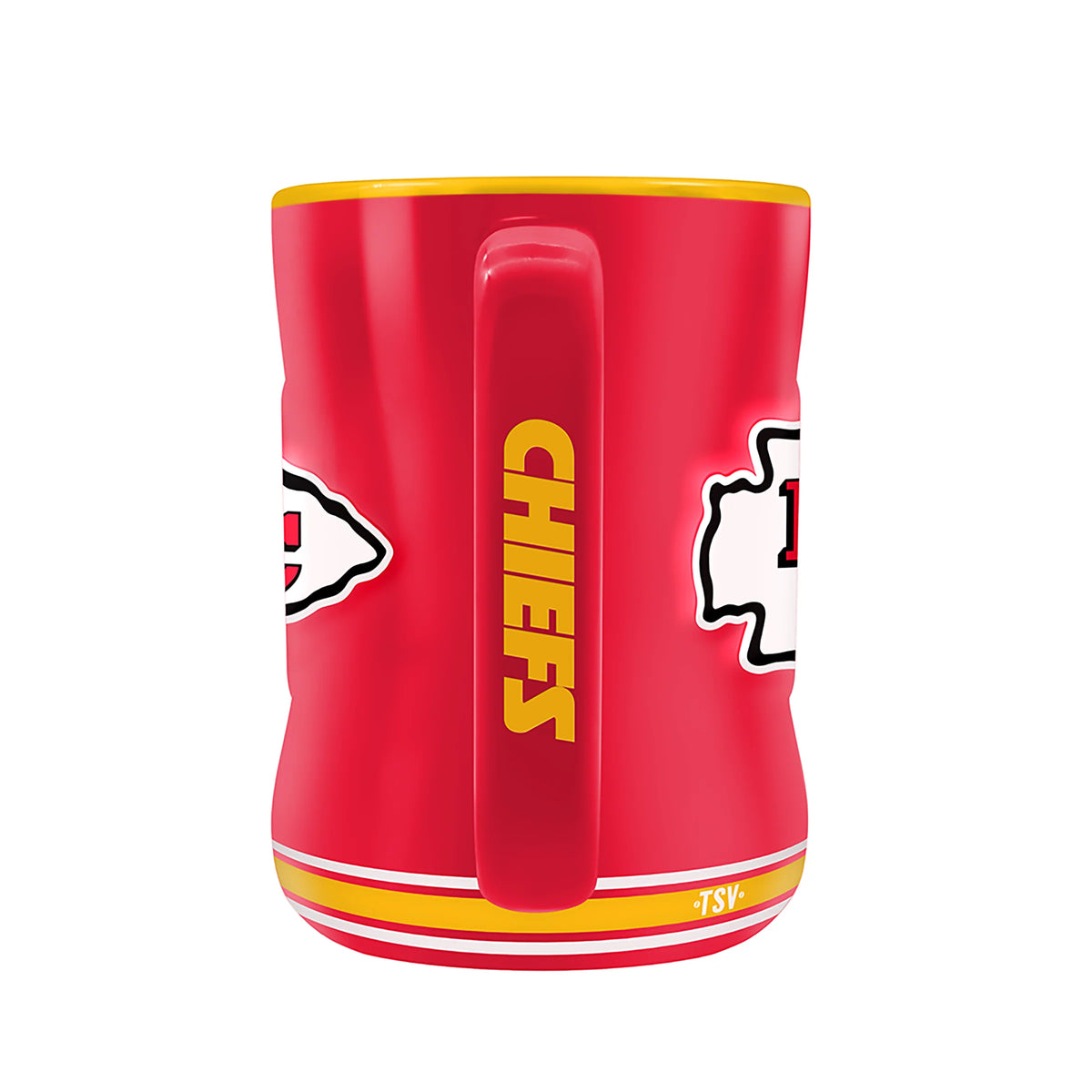 Kansas City Chiefs NFL TSV 14oz Red Team Crest Sculpted Coffee Mug