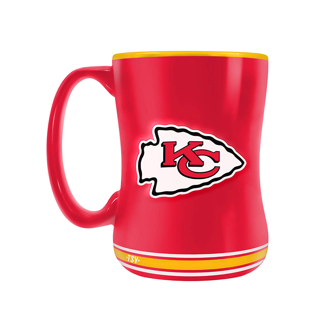 Kansas City Chiefs NFL TSV 14oz Red Team Crest Sculpted Coffee Mug