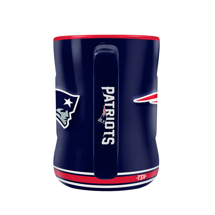 New England Patriots NFL TSV 14oz Navy Team Crest Sculpted Mug
