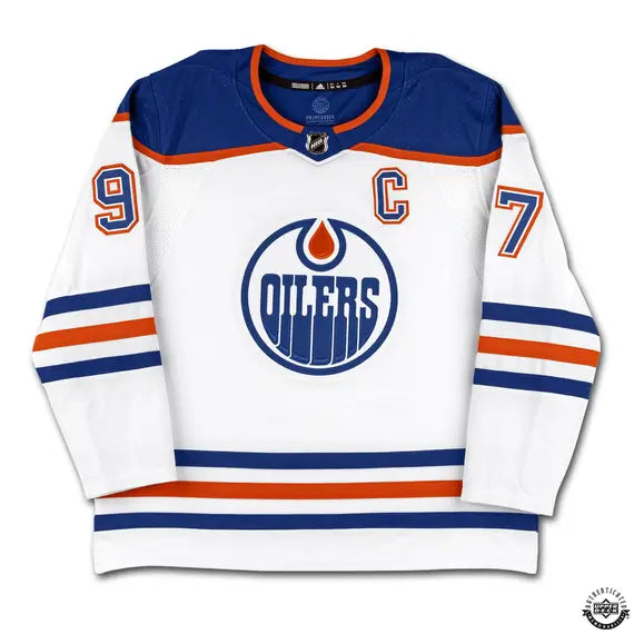 Connor McDavid Autographed White Adidas Edmonton Oilers Jersey