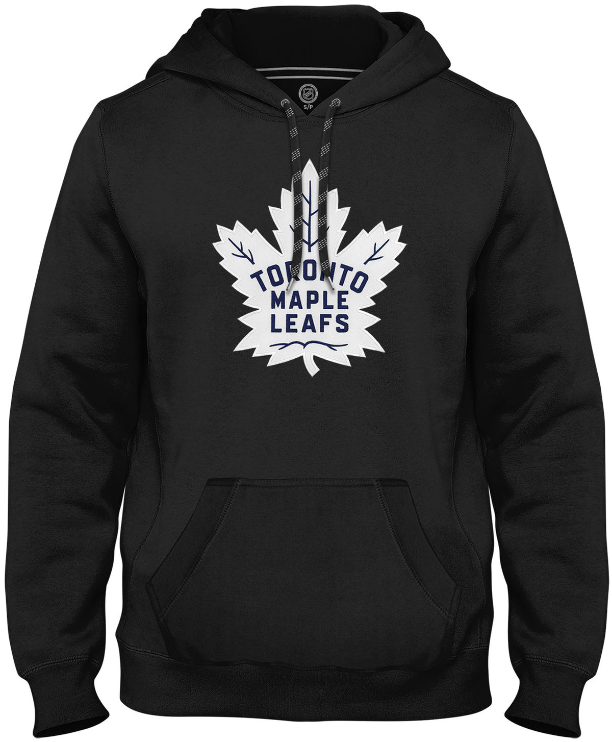 Toronto Maple Leafs NHL Bulletin Men's Black Express White Twill Logo Hoodie