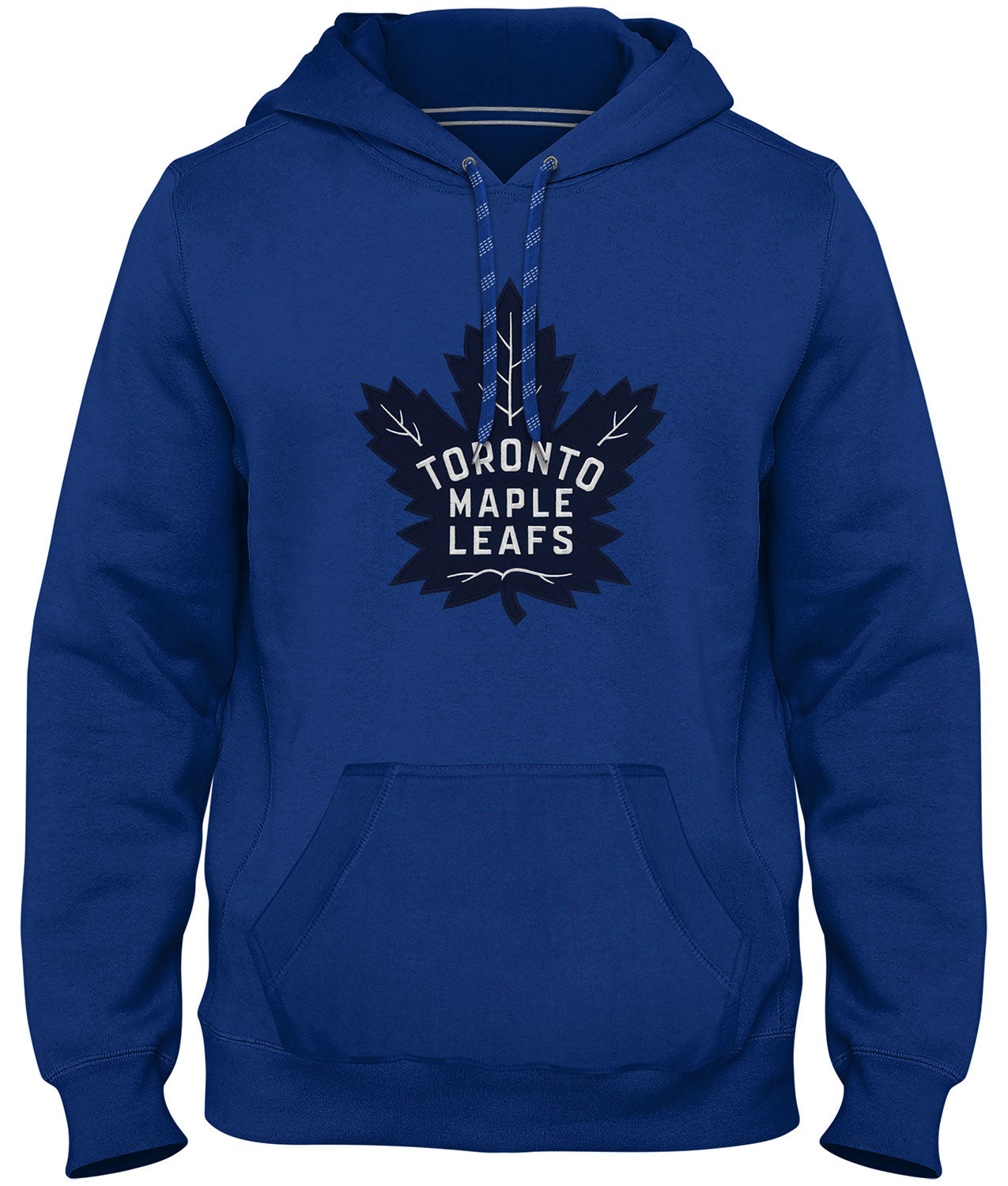 Toronto Maple Leafs NHL Bulletin Men's Royal Blue Express Twill Navy Logo Hoodie