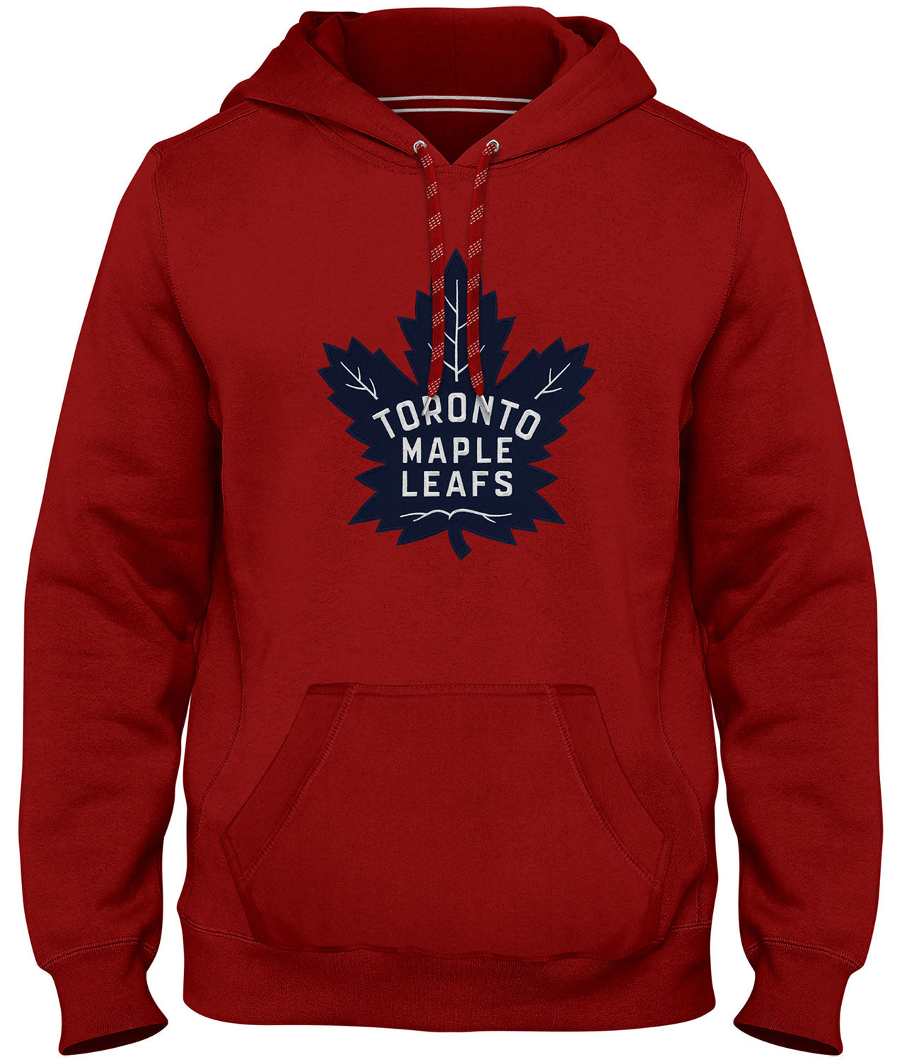 Toronto Maple Leafs NHL Bulletin Men's Red Express Twill Navy Logo Hoodie