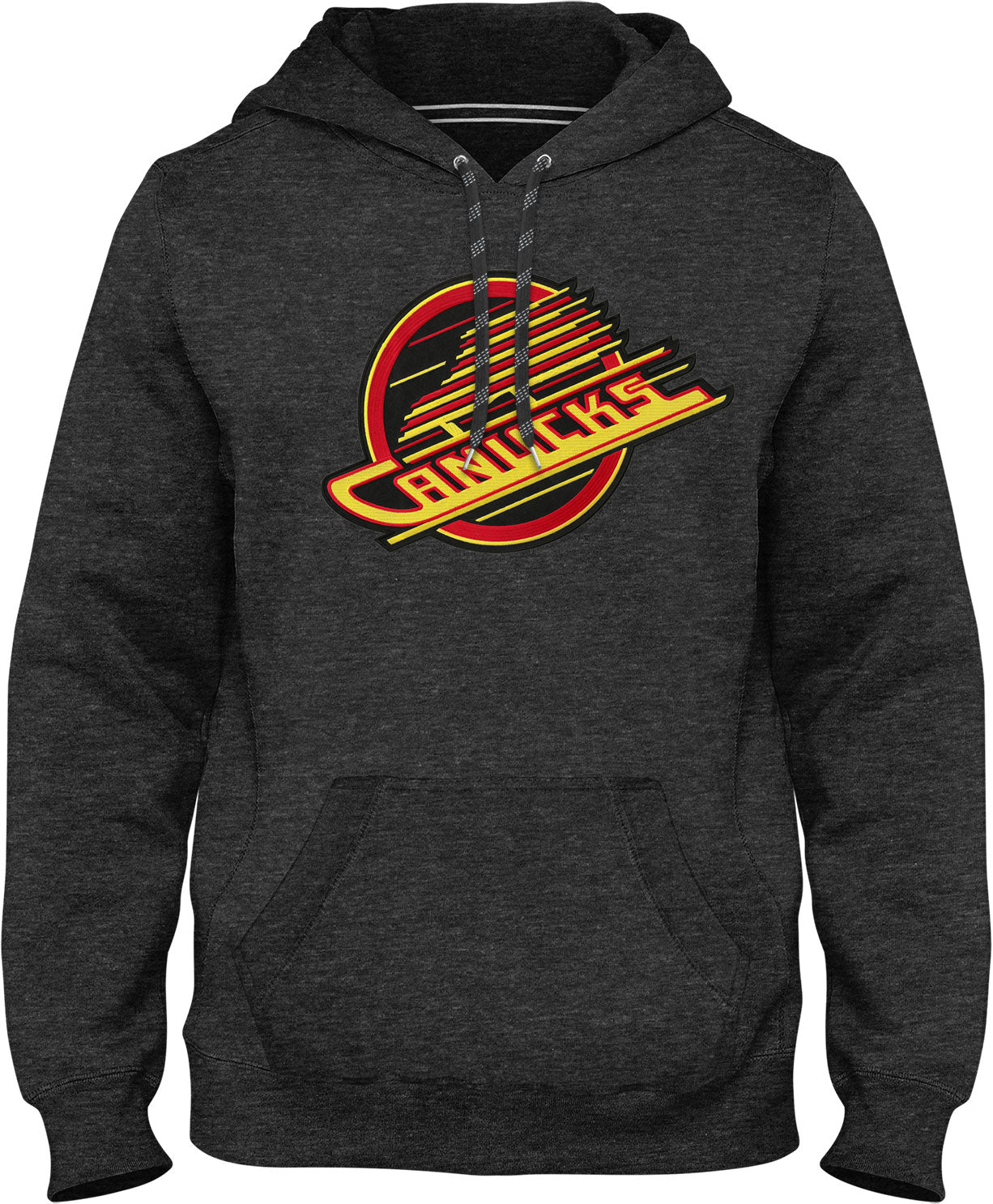 Vancouver Canucks NHL Bulletin Men's Charcoal Express Twill Skate Logo Hoodie