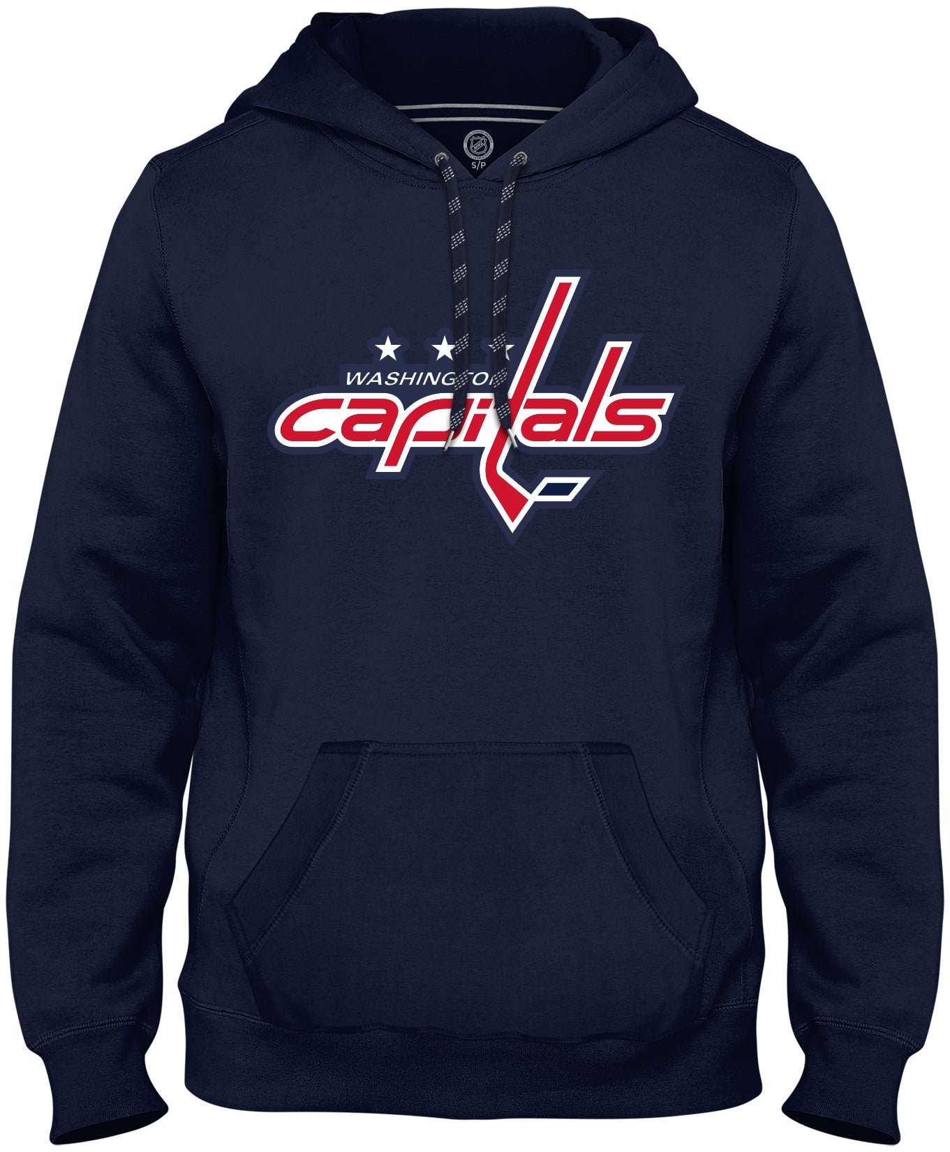 Sweat à capuche avec logo en sergé bleu marine Express NHL Bulletin des Capitals de Washington pour hommes