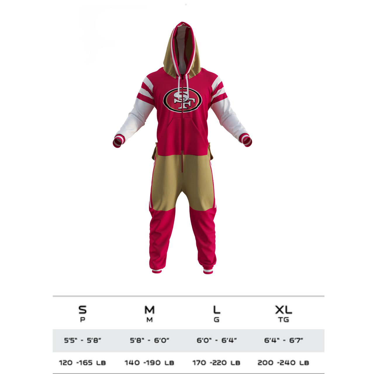 San Francisco 49ers NFL Hockey Sockey Combinaison rouge pour homme