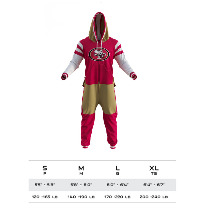 San Francisco 49ers NFL Hockey Sockey Men's Red Team Uniform Onesie