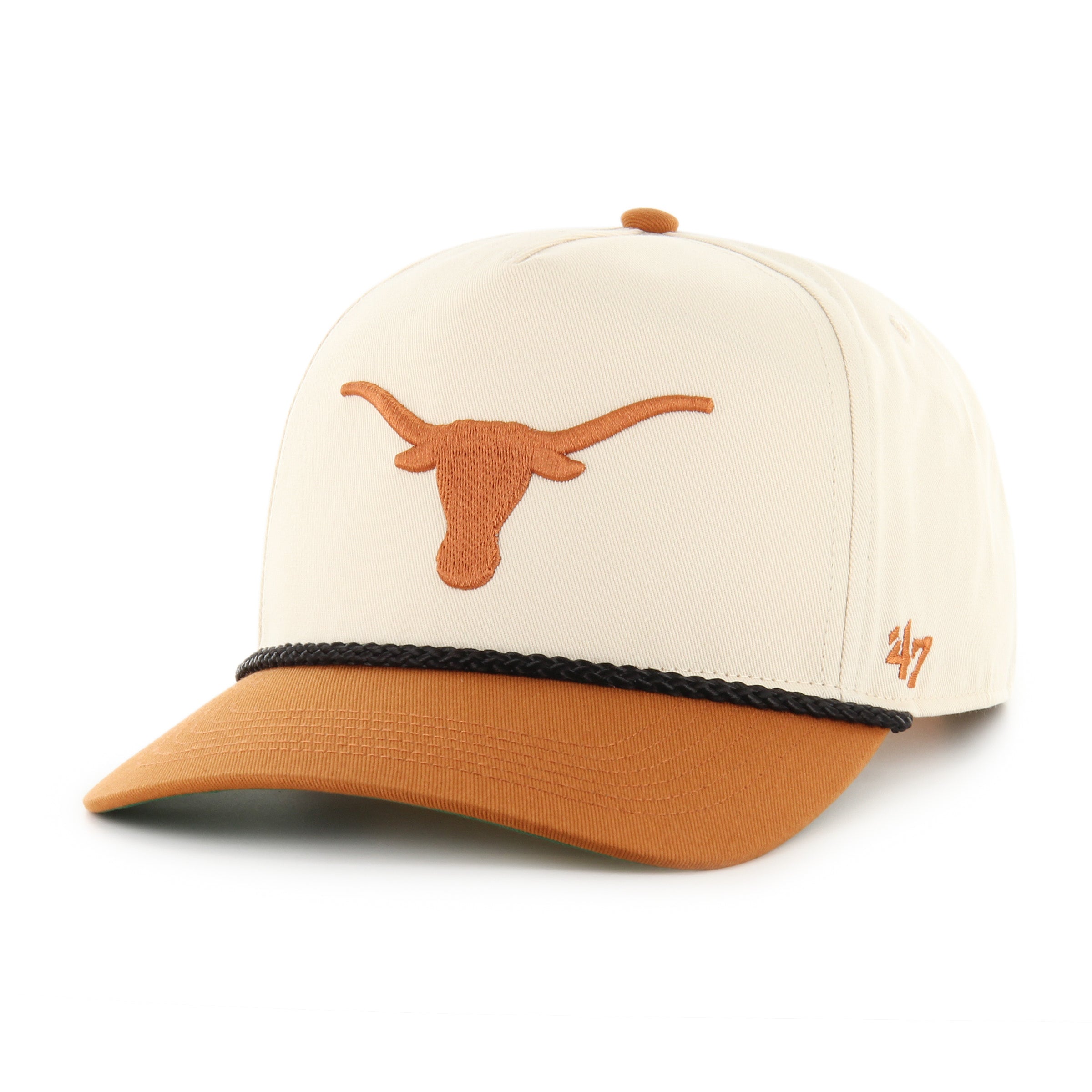 Texas Longhorns NCAA 47 Brand Men's Natural Rope Two Tone Hitch Snapback Hat