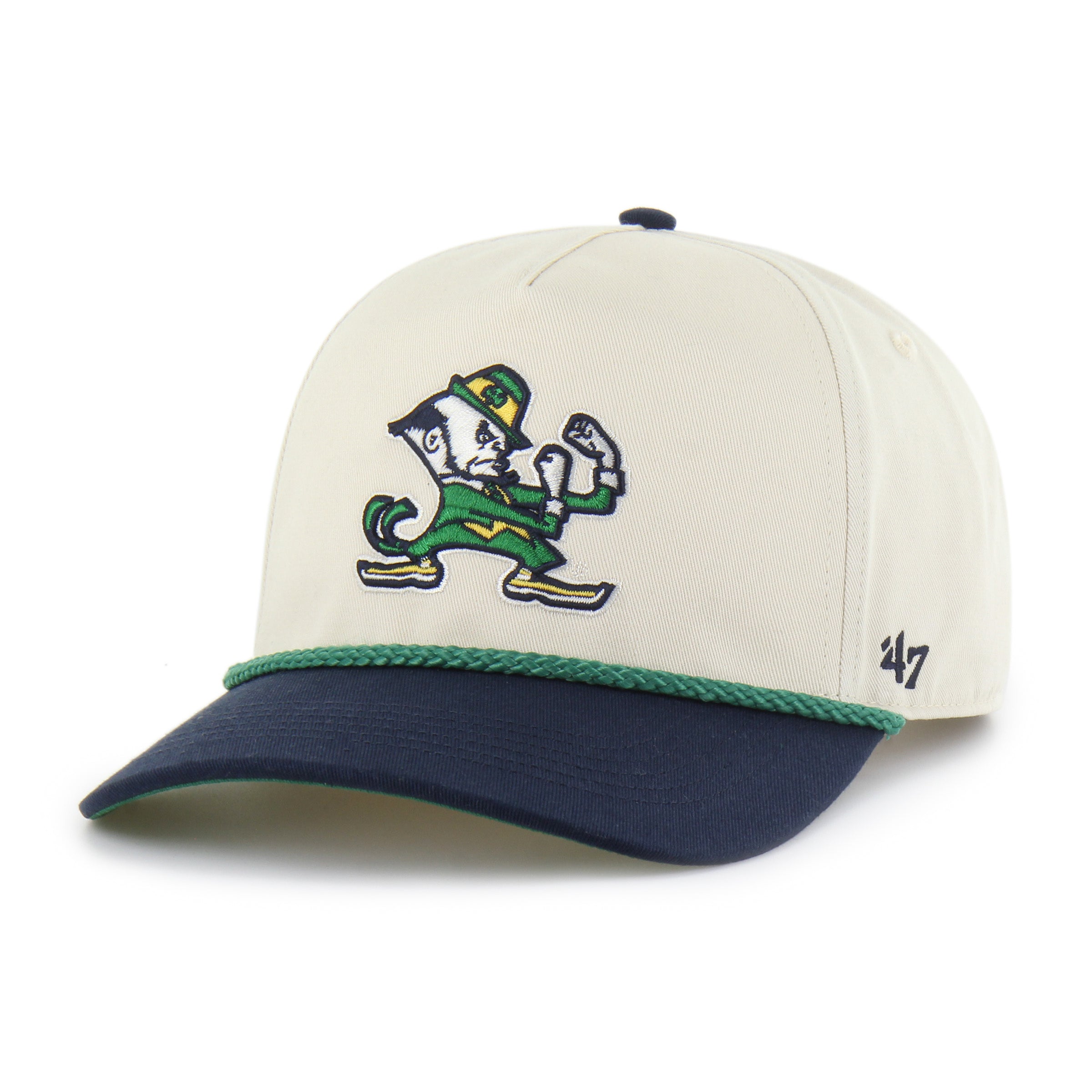 Notre Dame Fighting Irish NCAA 47 Brand Men's Natural Rope Two Tone Hitch Snapback Hat