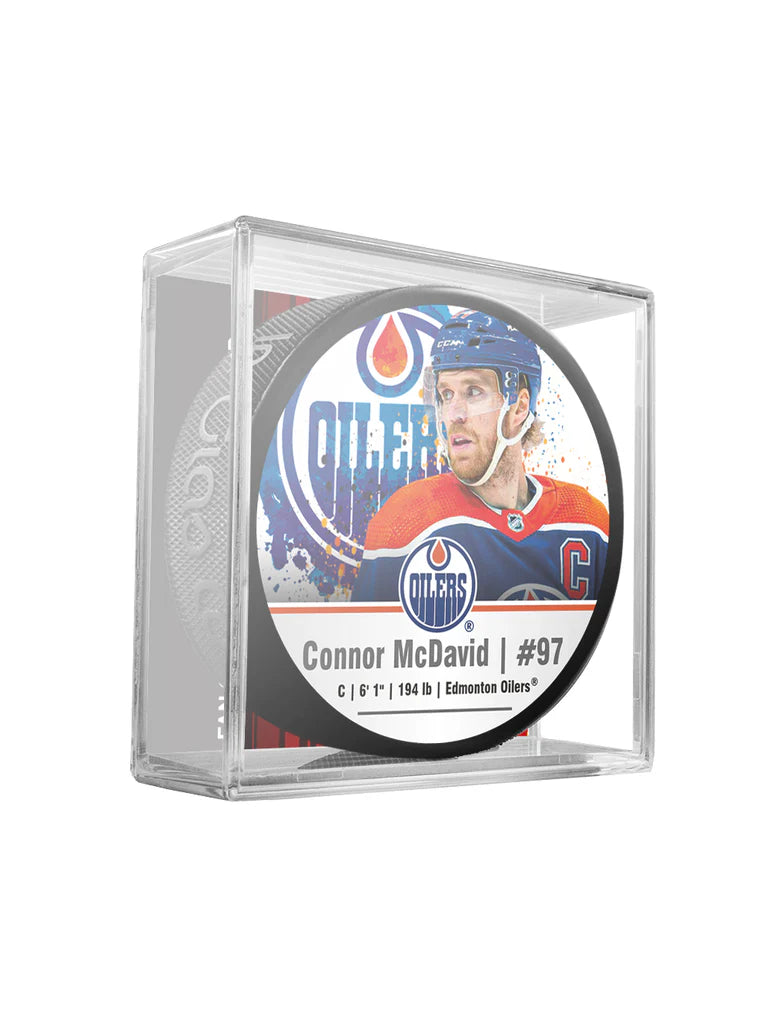 Connor Mcdavid Edmonton Oilers NHL Inglasco Cube Star Rondelle de hockey