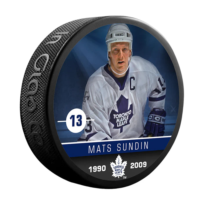 Mats Sundin Toronto Maple Leafs NHL Inglasco Alumni Souvenir Hockey Puck
