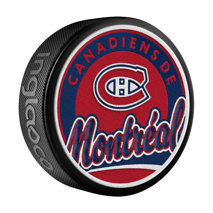 Montreal Canadiens NHL Inglasco Embroidered Patch Insert Design Box Hockey Puck