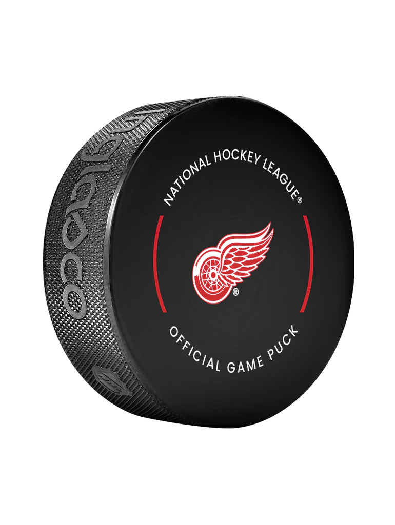 Rondelle de hockey sous licence officielle NHL Inglasco 2024-25 des Red Wings de Détroit