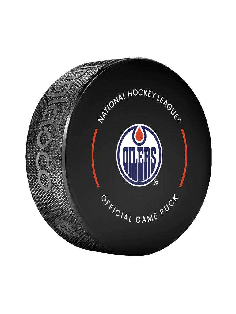 Edmonton Oilers NHL Inglasco 2024-25 Officially Licensed Game Hockey Puck