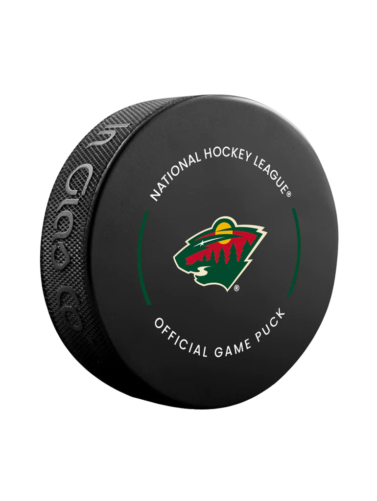 Minnesota Wild NHL Inglasco 2024-25 Officially Licensed Game Hockey Puck