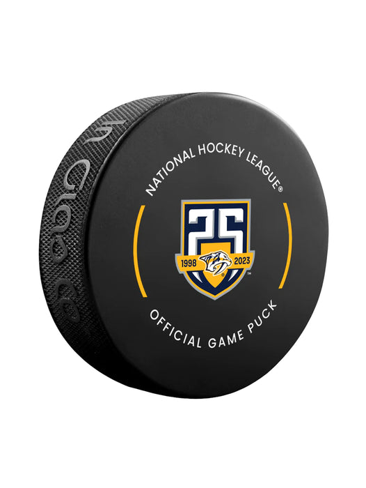 Nashville Predators NHL Inglasco 25th Anniversary 2023-24 Officially Licensed Game Hockey Puck