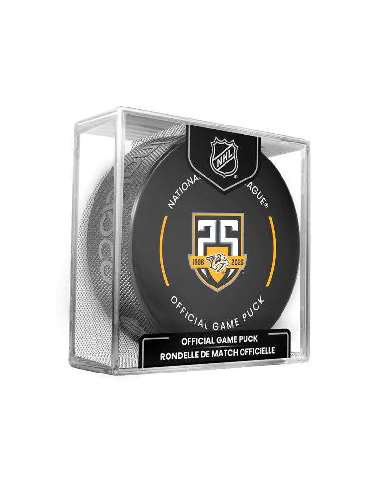 Nashville Predators NHL Inglasco 25th Anniversary 2023-24 Officially Licensed Game Hockey Puck