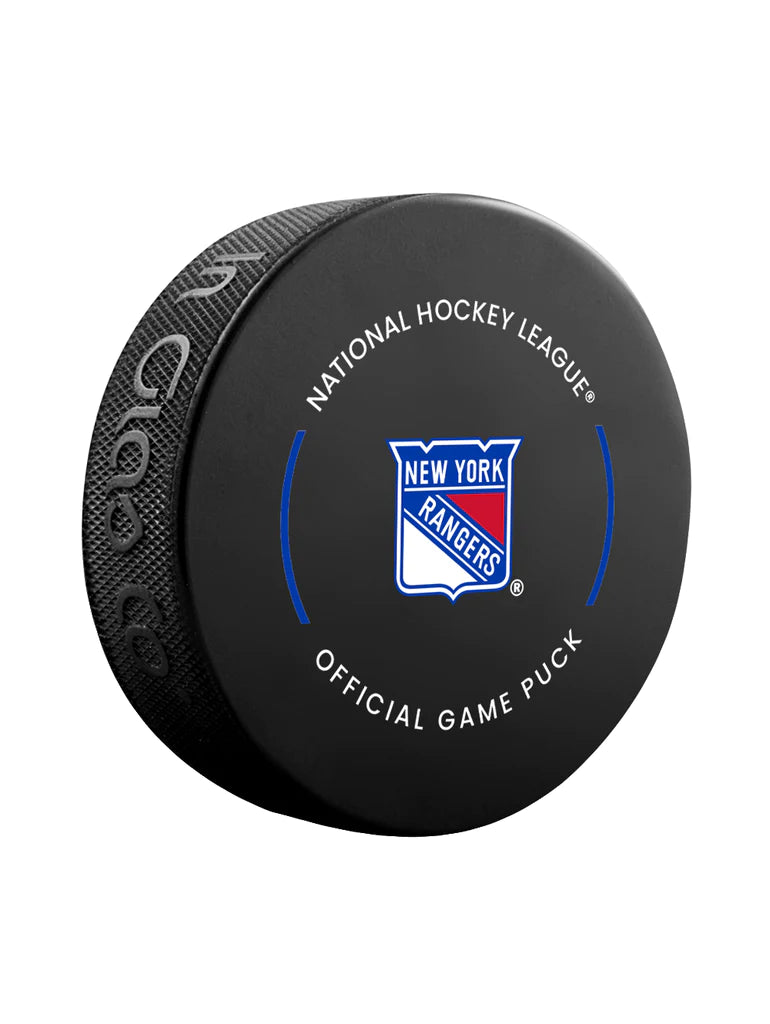 New York Rangers NHL Inglasco 2024-25 Officially Licensed Game Hockey Puck