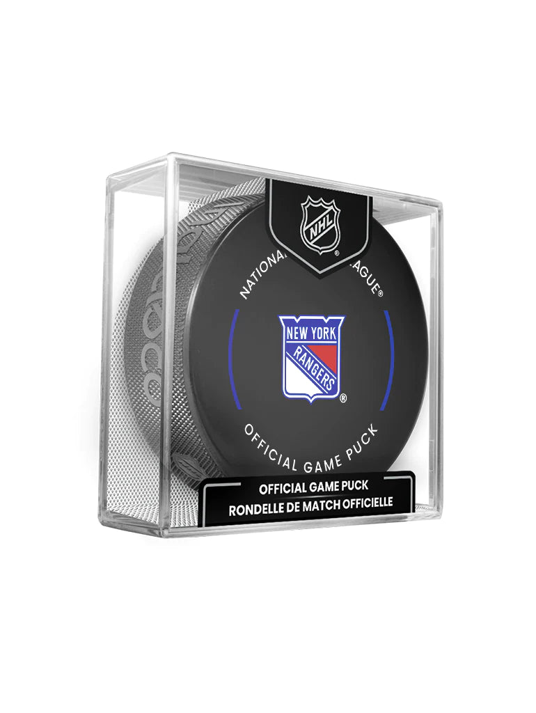 New York Rangers NHL Inglasco 2024-25 Officially Licensed Game Hockey Puck