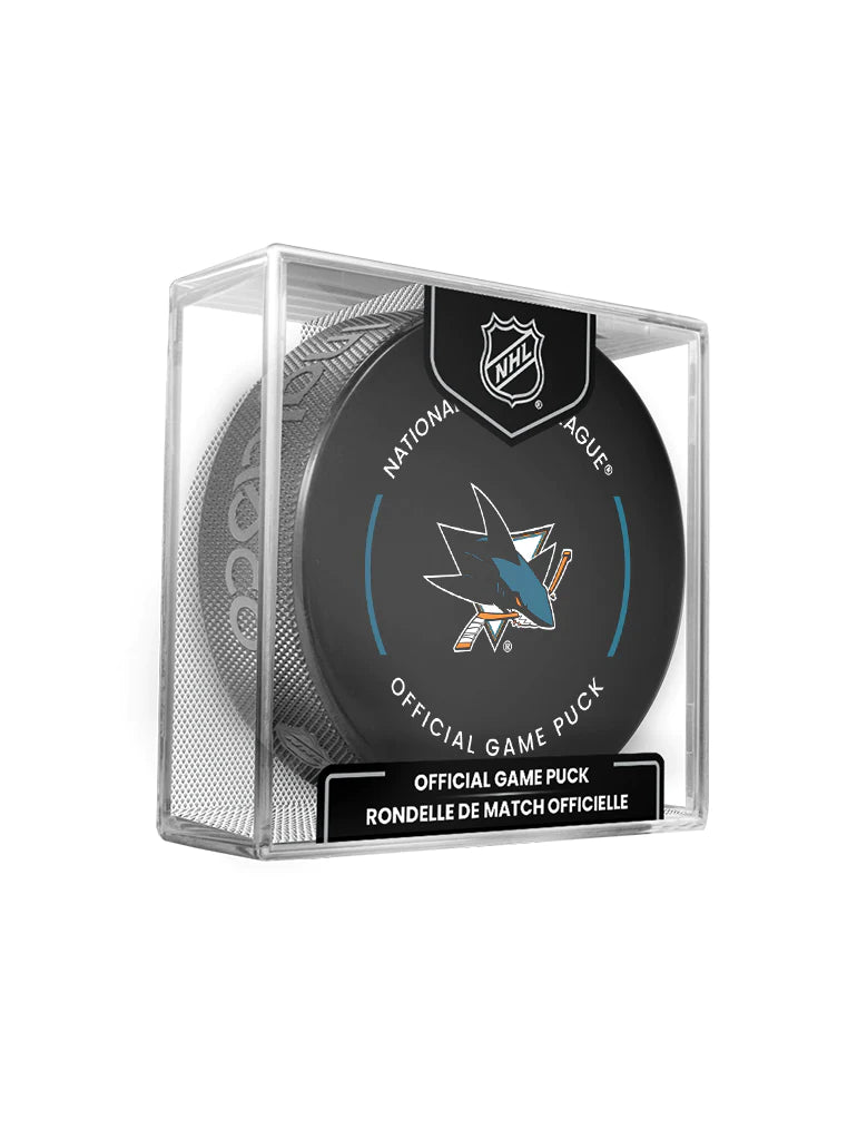 San Jose Sharks NHL Inglasco 2024-25 Officially Licensed Game Hockey Puck