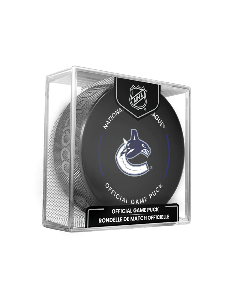 Vancouver Canucks NHL Inglasco 2024-25 Officially Licensed Game Hockey Puck