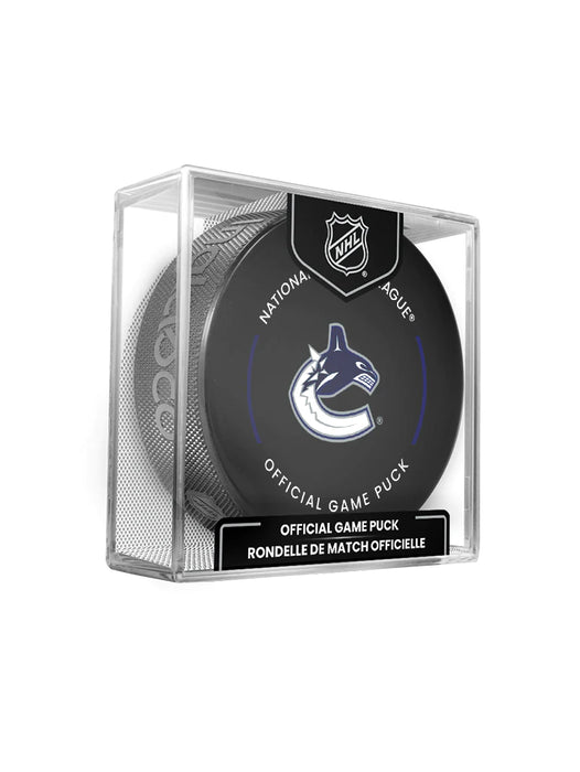 Vancouver Canucks NHL Inglasco 2023-24 Officially Licensed Game Hockey Puck