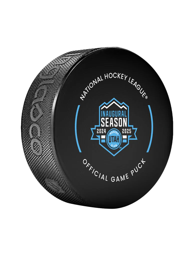 Rondelle de hockey sous licence officielle de la saison inaugurale de la NHL Inglasco 2024-25 du Utah Hockey Club