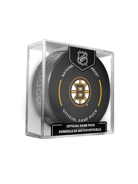 Boston Bruins NHL Inglasco 2024-25 Officially Licensed Game Hockey Puck