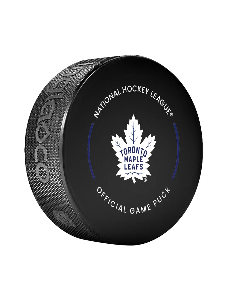 Rondelle de hockey sous licence officielle NHL Inglasco 2024-25 des Maple Leafs de Toronto