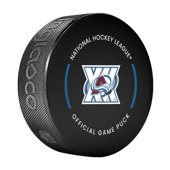 Colorado Avalanche NHL Inglasco 2025-26 30th Anniversary Officially Licensed Game Hockey Puck
