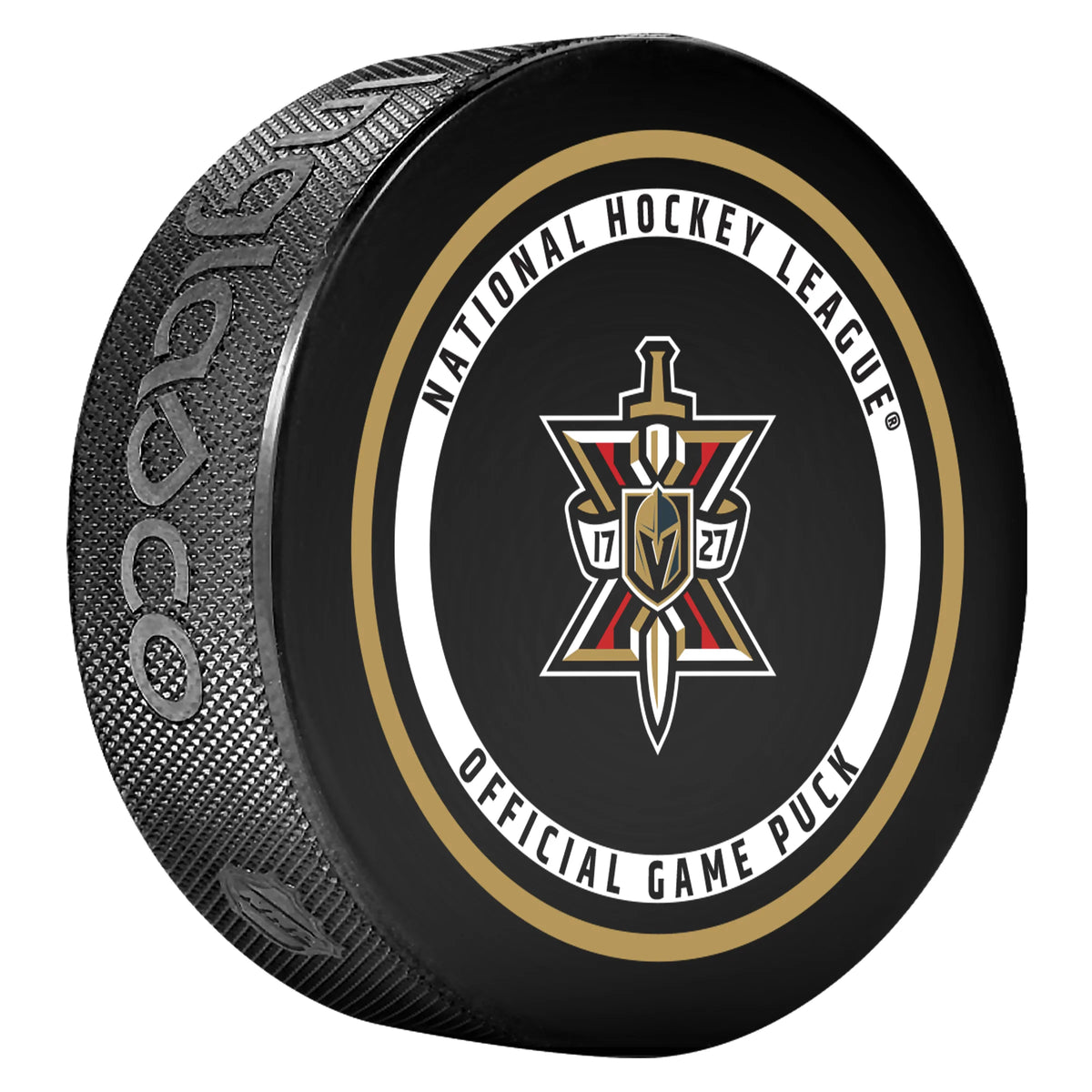 Vegas Golden Knights NHL Inglasco 2026-27 10th Anniversary Officially Licensed Game Hockey Puck