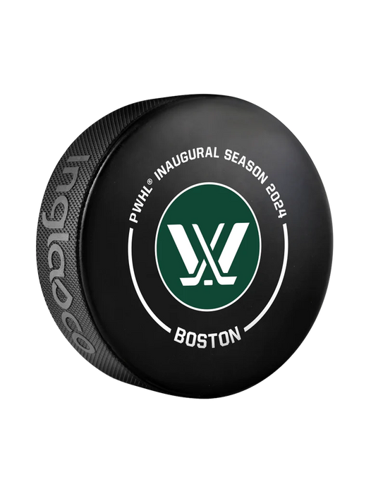 Boston PWHL Inglasco 2024 Inaugural Season Officially Licensed Game Hockey Puck