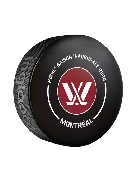 Montreal PWHL Inglasco 2024 Inaugural Season Officially Licensed Game Hockey Puck