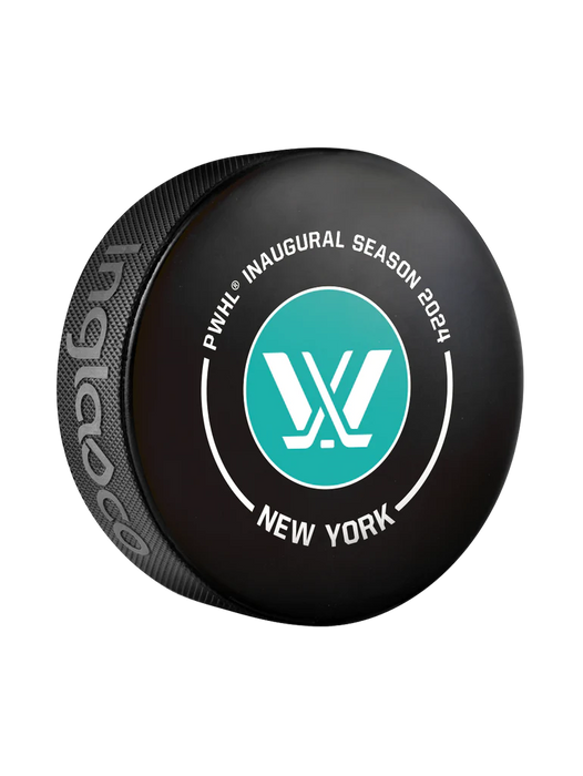 New York PWHL Inglasco 2024 Inaugural Season Officially Licensed Game Hockey Puck