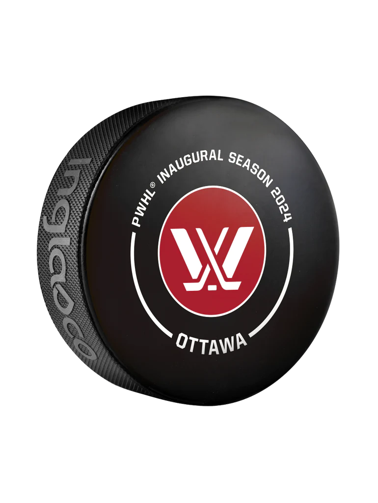 Ottawa PWHL Inglasco 2024 Inaugural Season Officially Licensed Game Hockey Puck