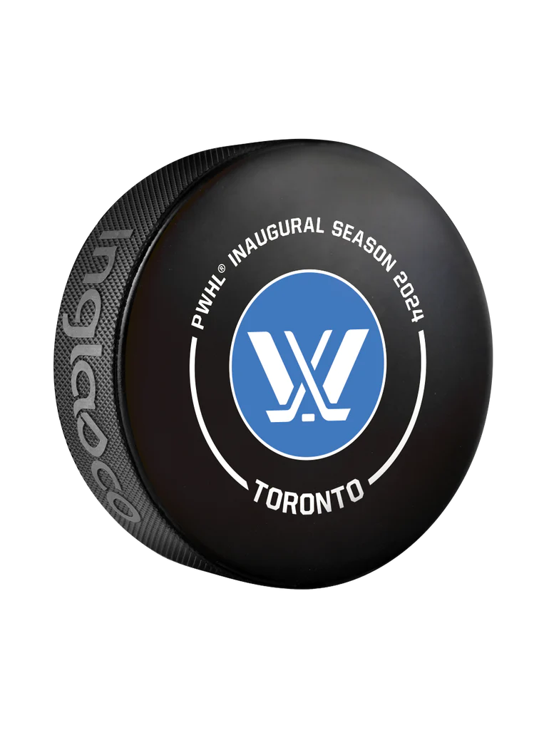 Toronto PWHL Inglasco 2024 Inaugural Season Officially Licensed Game Hockey Puck