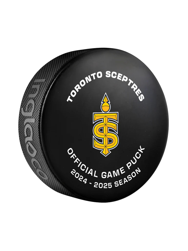 Toronto Sceptres PWHL Inglasco 24-2025 Officially Licensed Game Hockey Puck