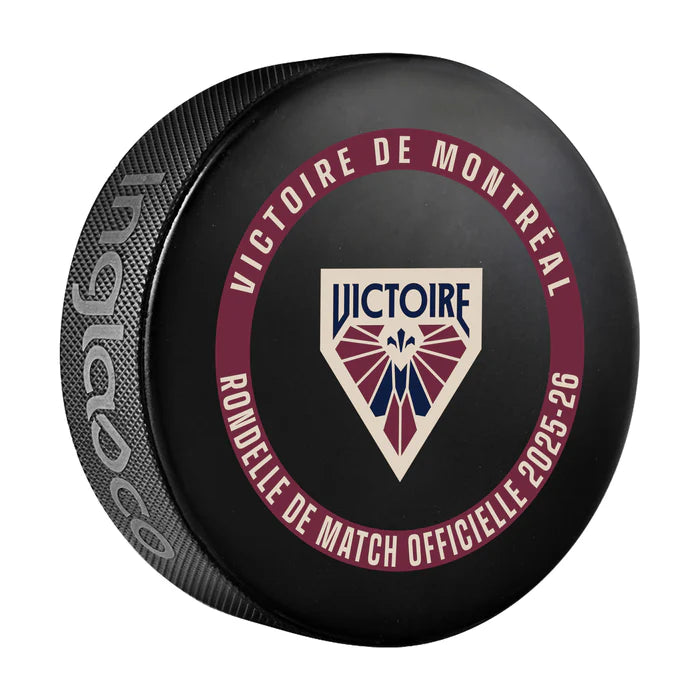 Montreal Victoire PWHL Inglasco 2025-2026 Officially Licensed Game Hockey Puck