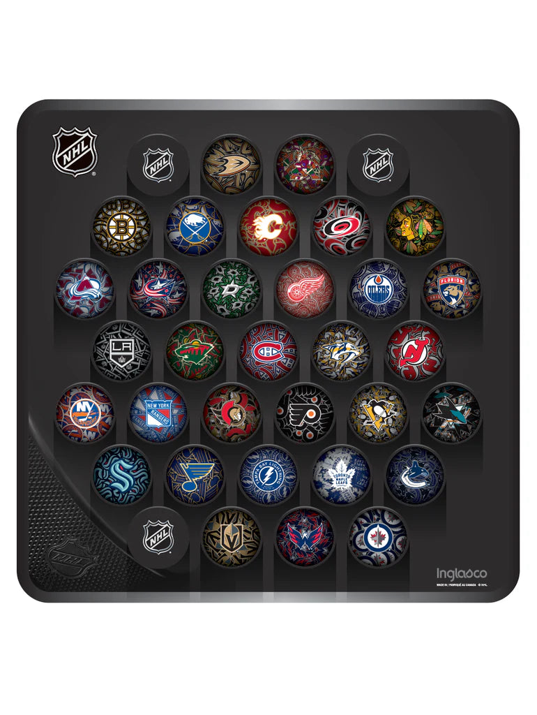 NHL Inglasco 32 Teams Clone Logo Hockey Puck Large Wall Plaque