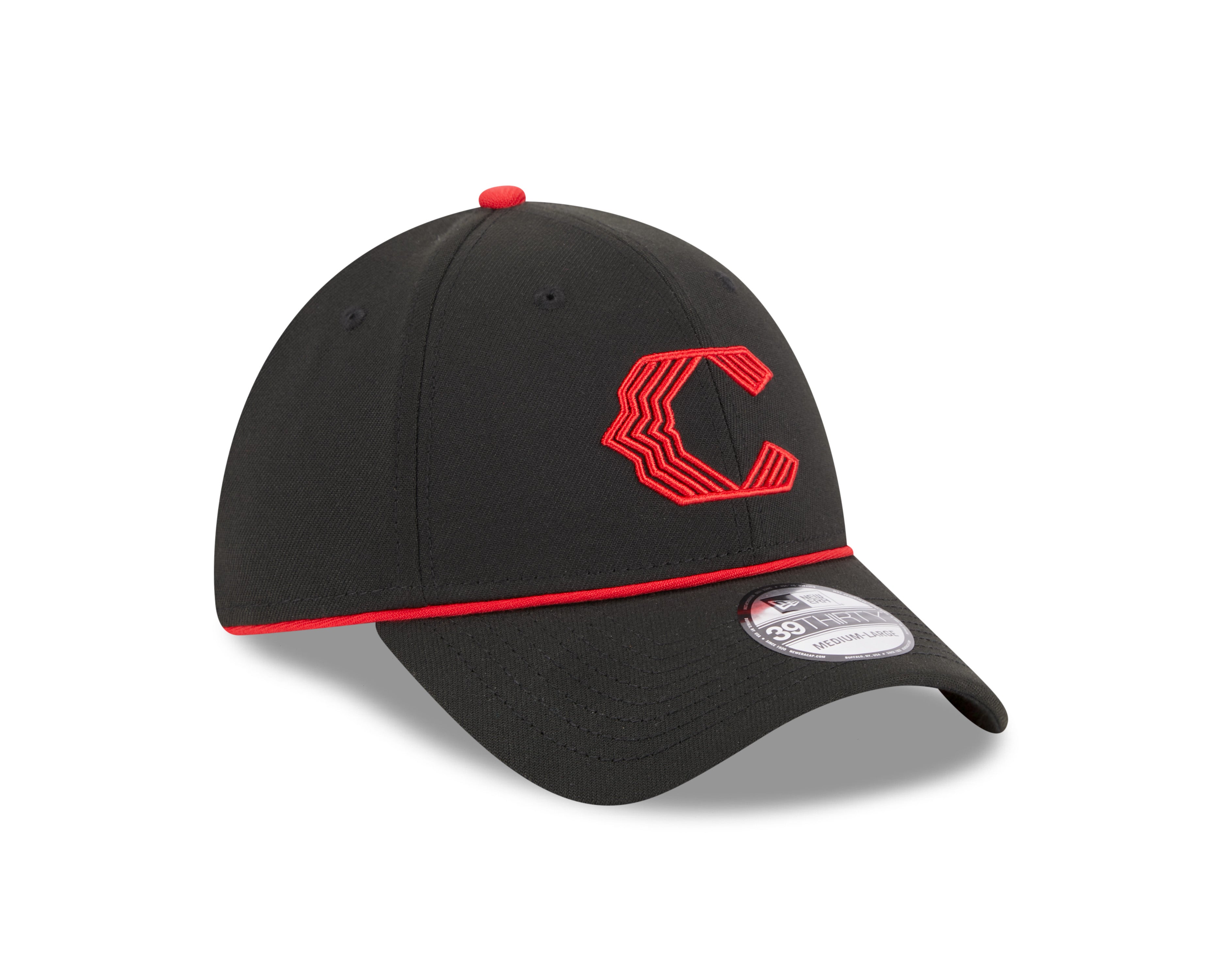 Casquette extensible City Connect 39Thirty 2023 noire des Reds de Cincinnati MLB New Era pour homme