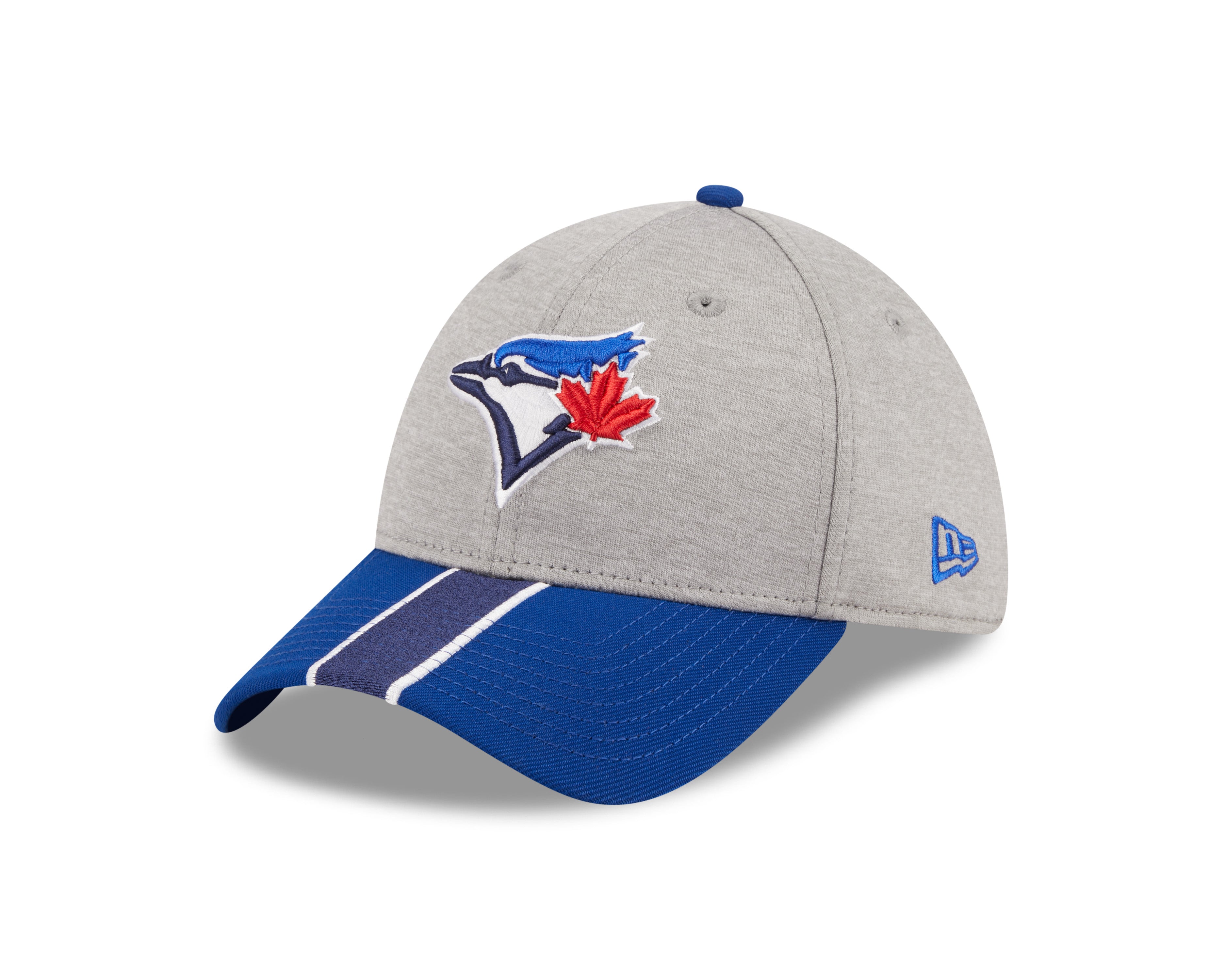 Toronto Blue Jays MLB New Era Men's Navy 39Thirty Stripe E3 Stretch Fit Hat