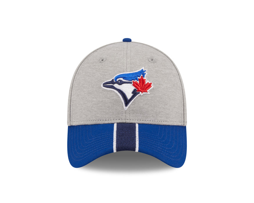Toronto Blue Jays MLB New Era Men's Navy 39Thirty Stripe E3 Stretch Fit Hat