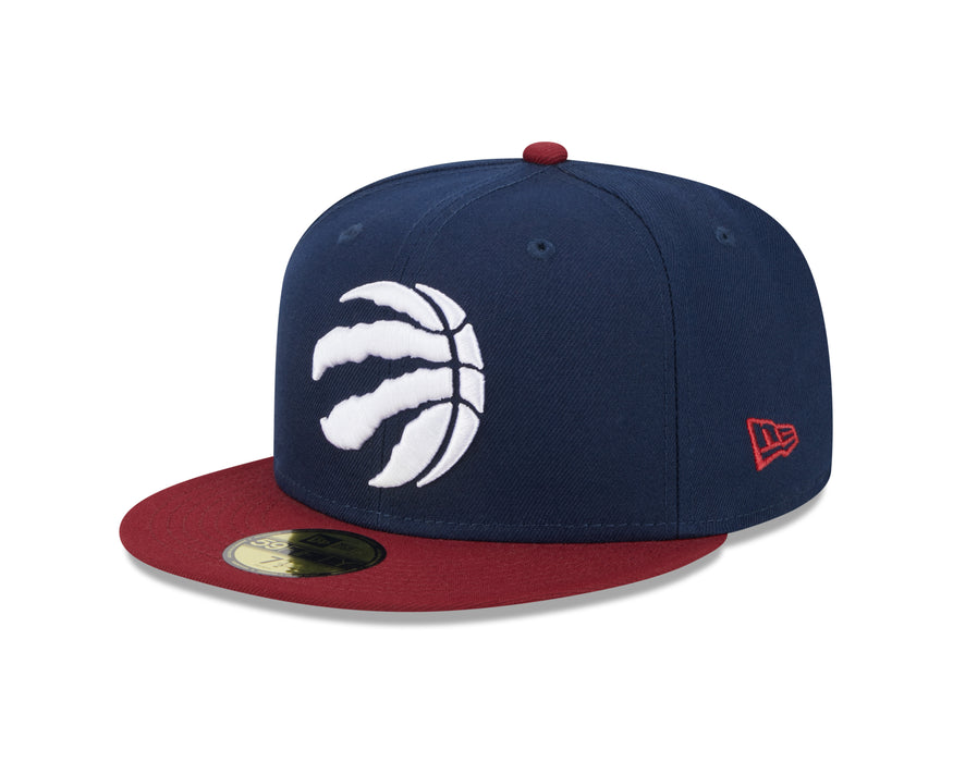Toronto Raptors NBA New Era Men's Navy/Red 59Fifty Two Tone Color Pack Fitted Hat