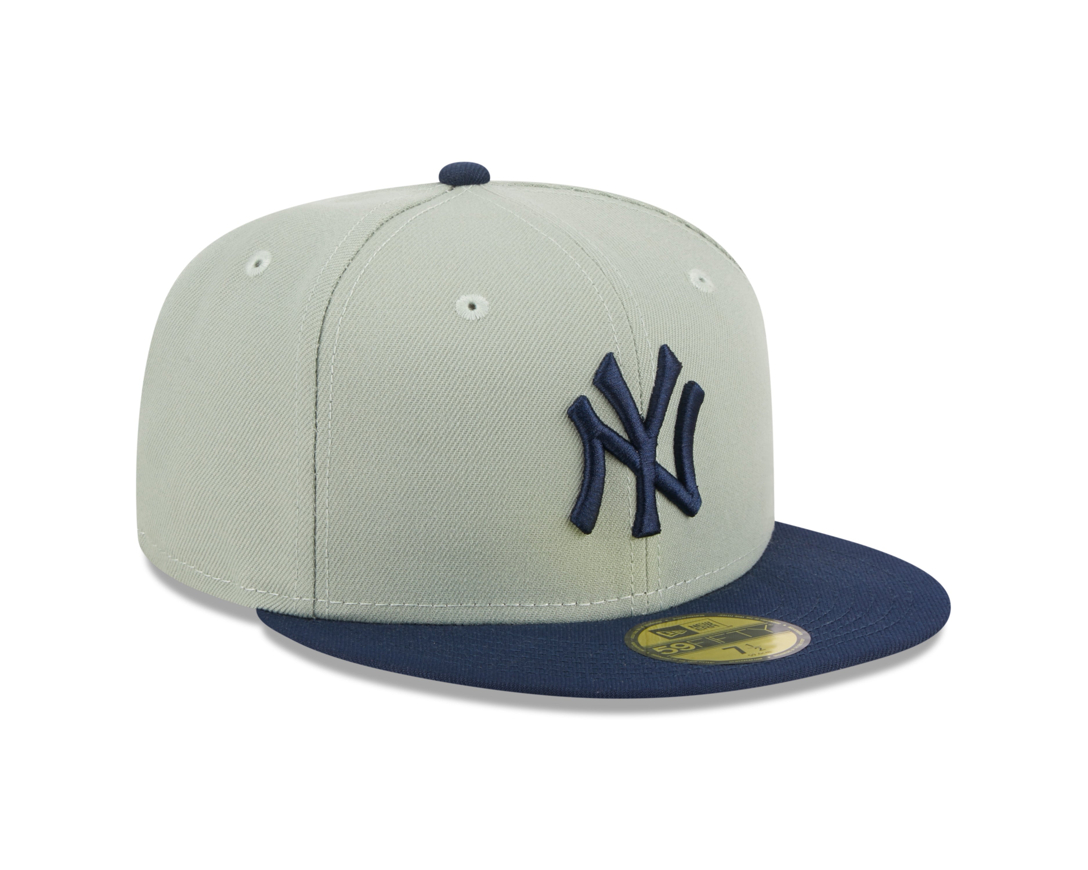 New York Yankees MLB New Era Casquette ajustée 59Fifty bicolore bleu marine/gris pour hommes