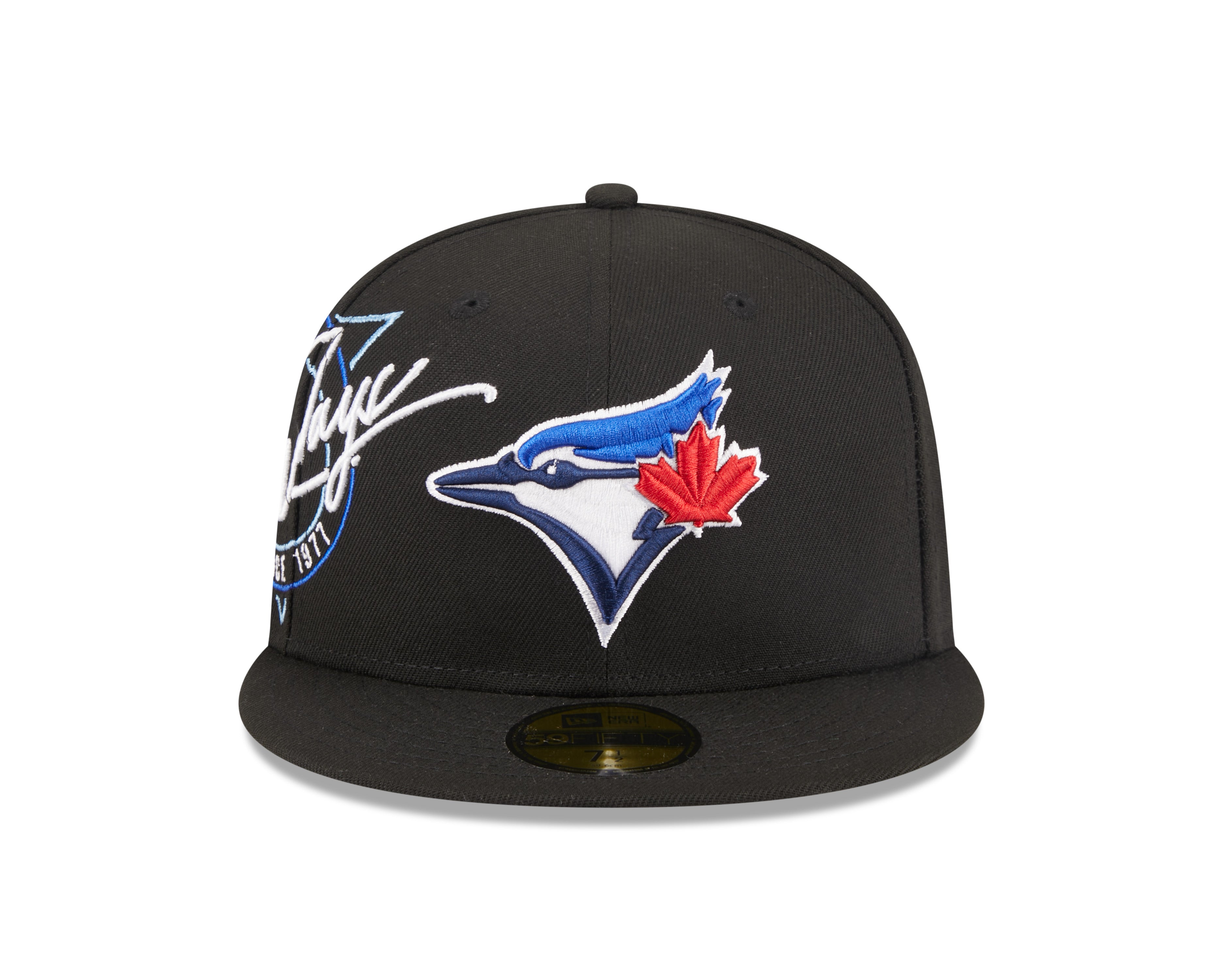 Toronto Blue Jays MLB New Era Casquette ajustée noire 59Fifty E3 One On pour hommes