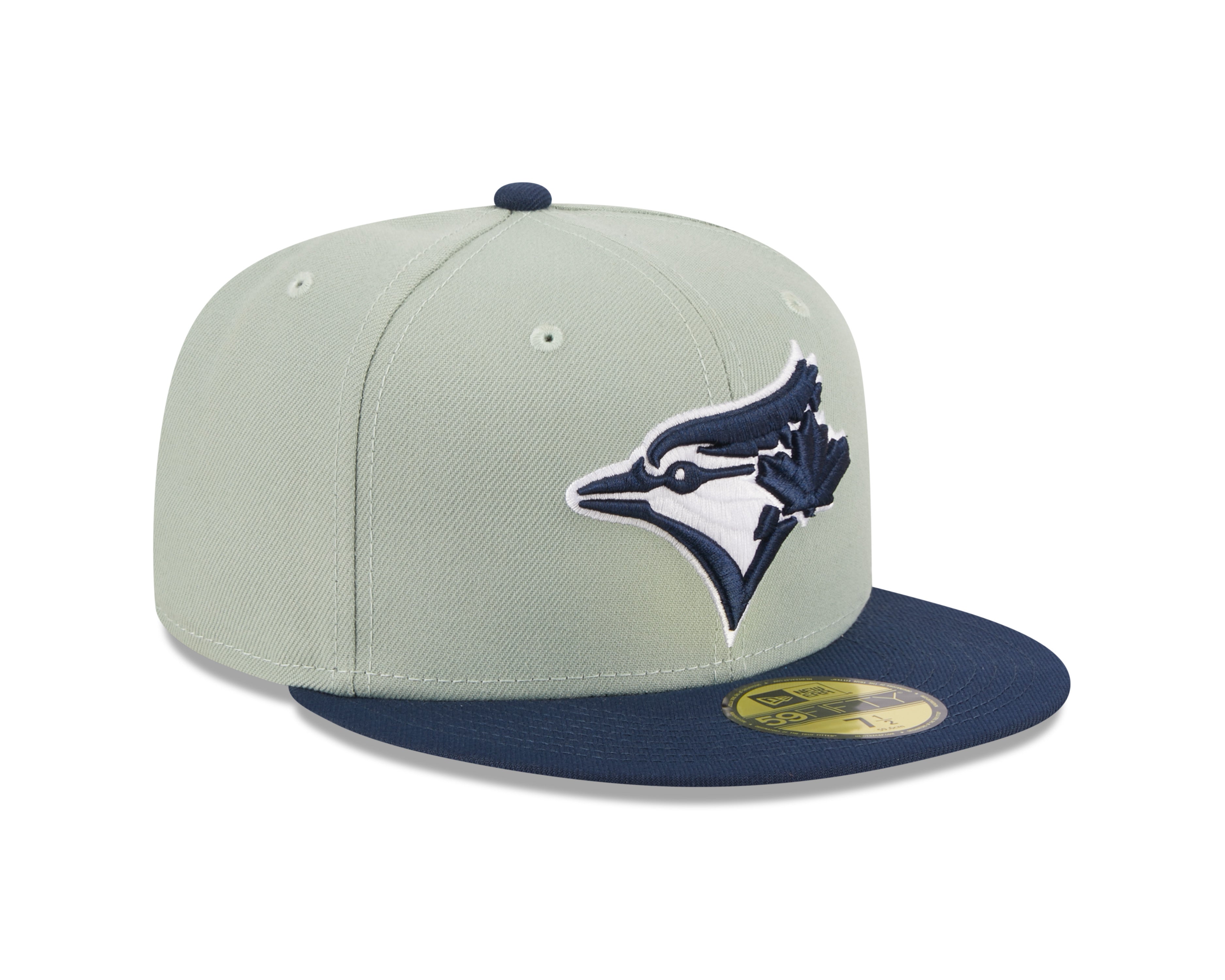 Toronto Blue Jays MLB New Era Casquette ajustée 59Fifty bicolore bleu marine/vert pour hommes