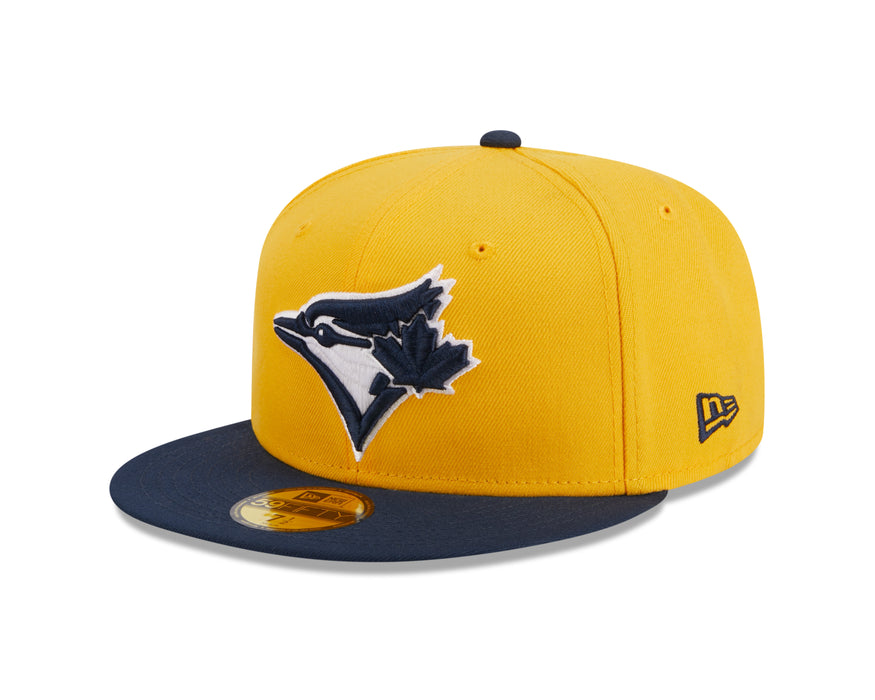 Toronto Blue Jays MLB New Era Men's Navy/Yellow 59Fifty Two Tone Color Pack Fitted Hat