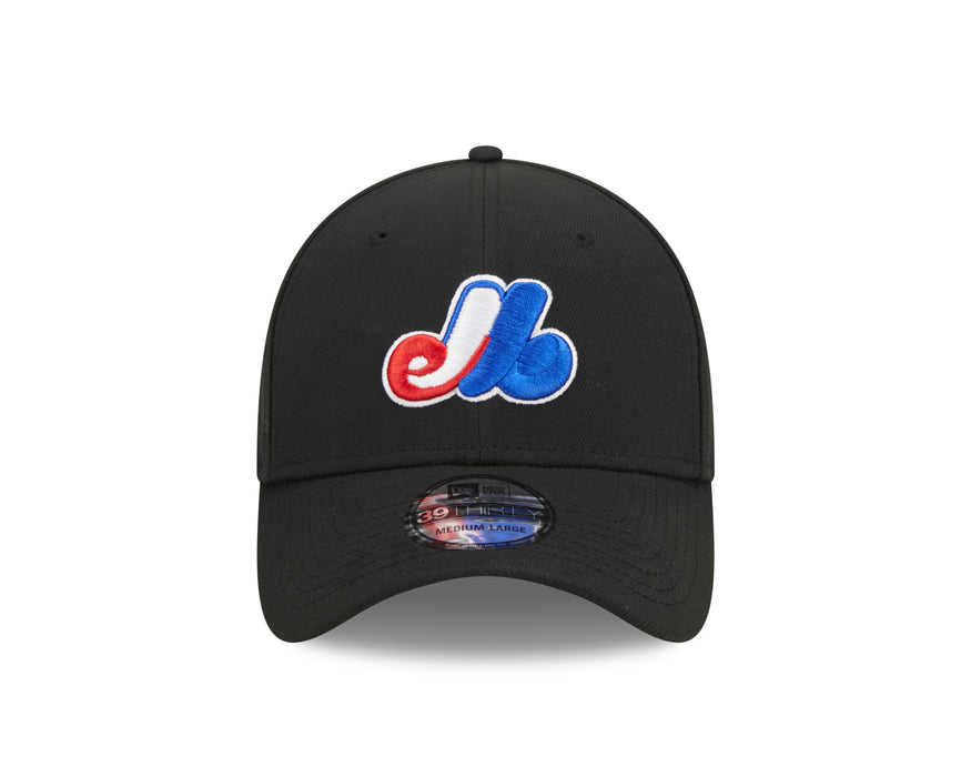 Montreal Expos MLB New Era Men's Black 39Thirty Team Classic Stretch Fit Hat