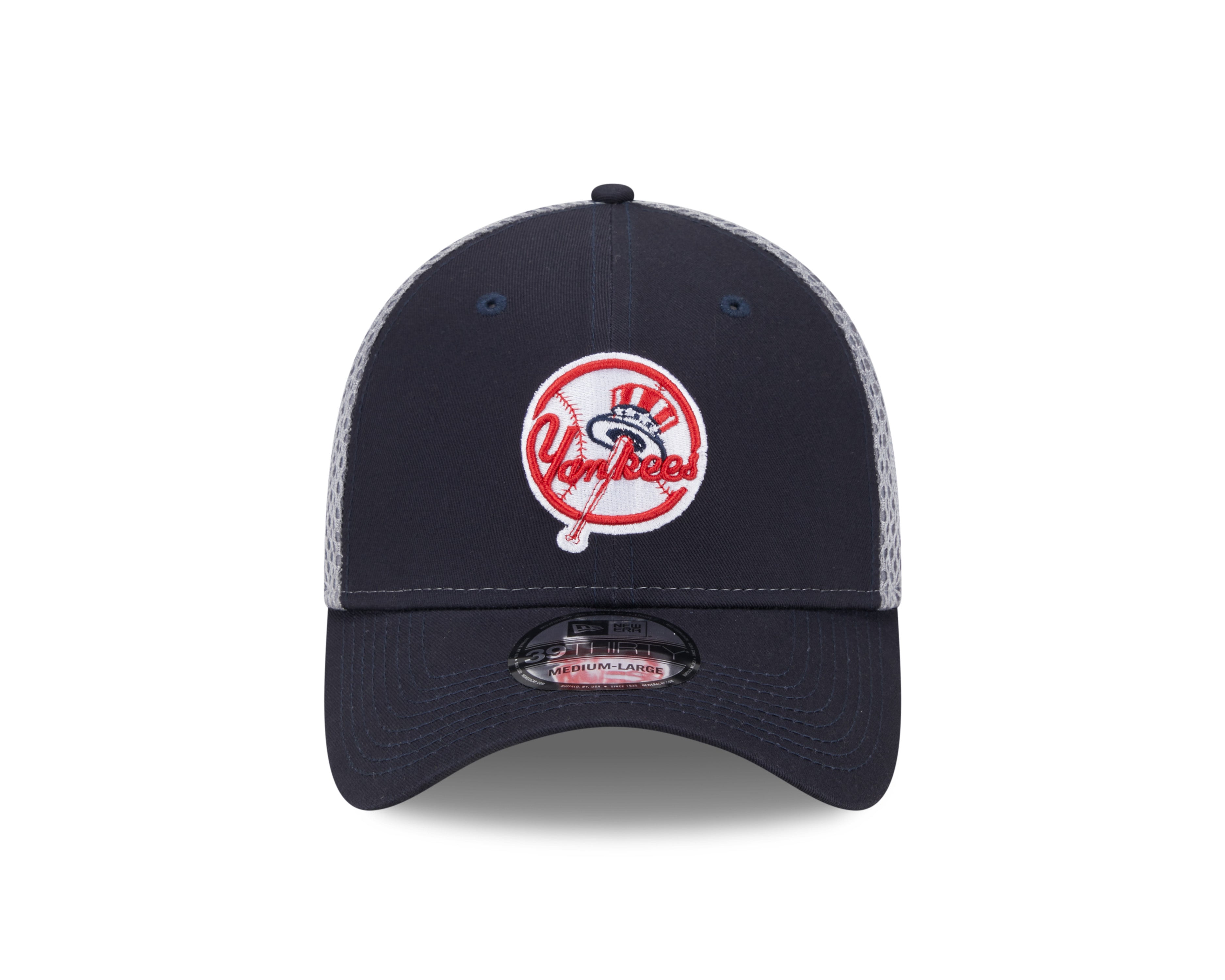 Casquette extensible en maille bleu marine/gris 39Thirty New Era MLB New York Yankees pour hommes