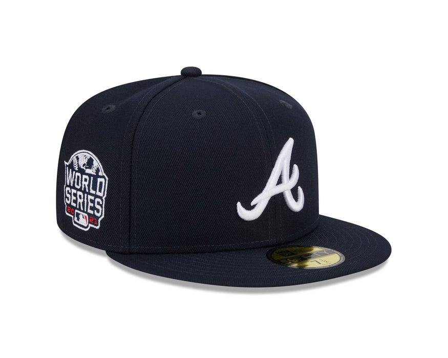 Men's New Era Black Atlanta Braves Side Patch 59FIFTY Fitted Hat